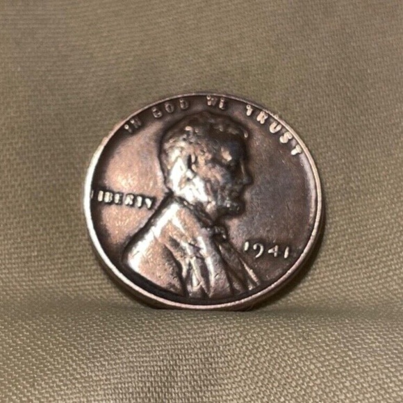 RARE 1941 Lincoln No Mint Mark Wheat Penny One Cent Coin - Picture 5 of 5